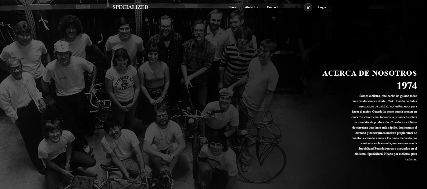 Specialized E-commerce — screen 1